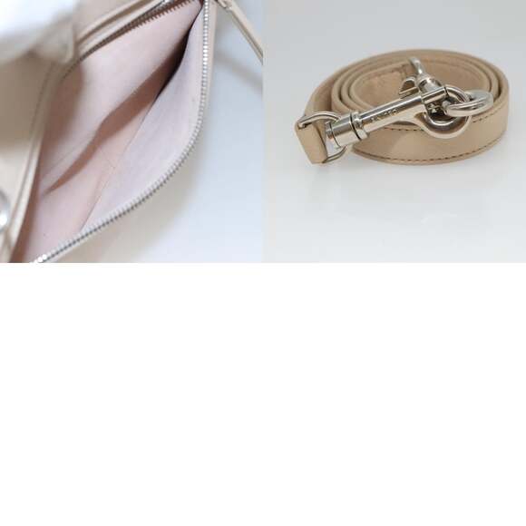 CELINE Mini Belt Bag Hand Bag Leather Beige Silver - Picture 13 of 13